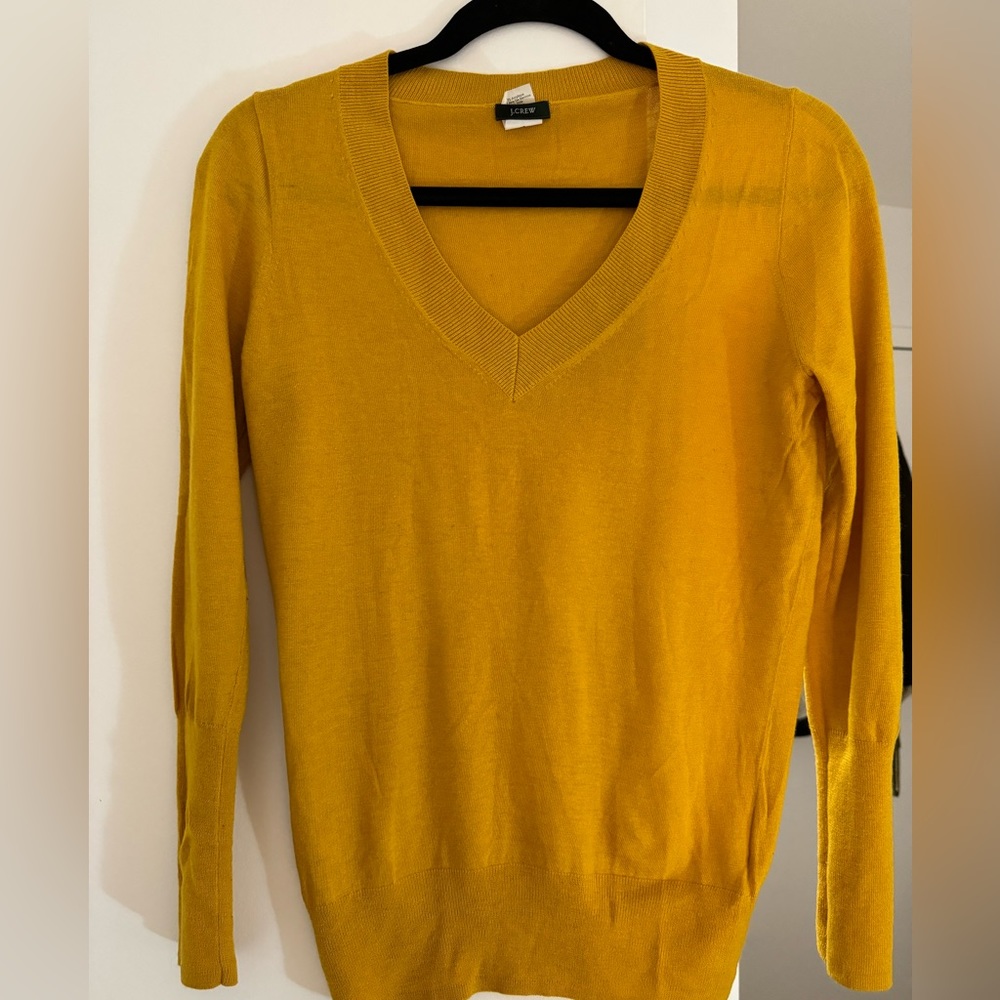 Jcrew merino silk v neck